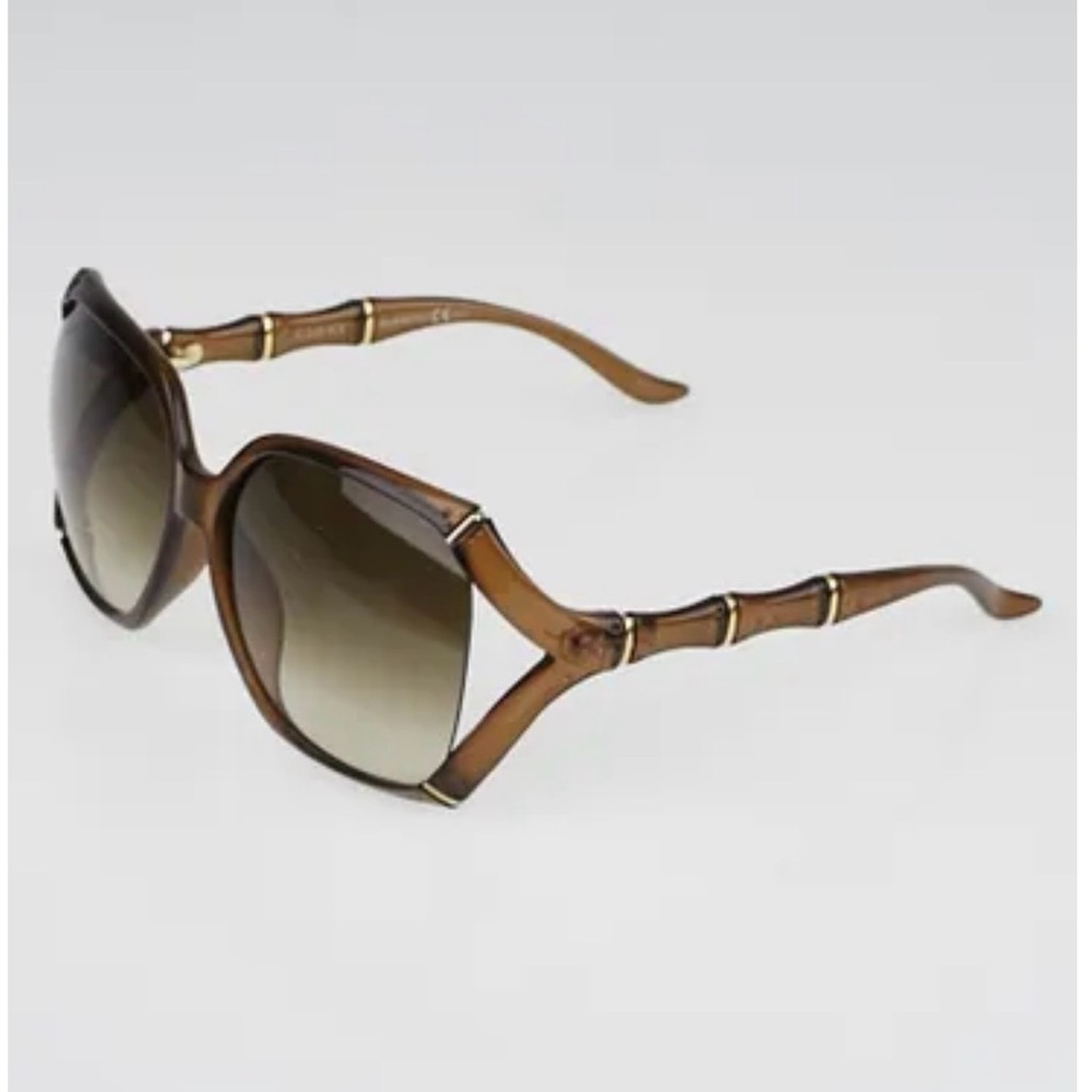 GUCCI Bamboo Square/Rectangular Sunglasses. GG 3508/S, HSDCC, 
Brown